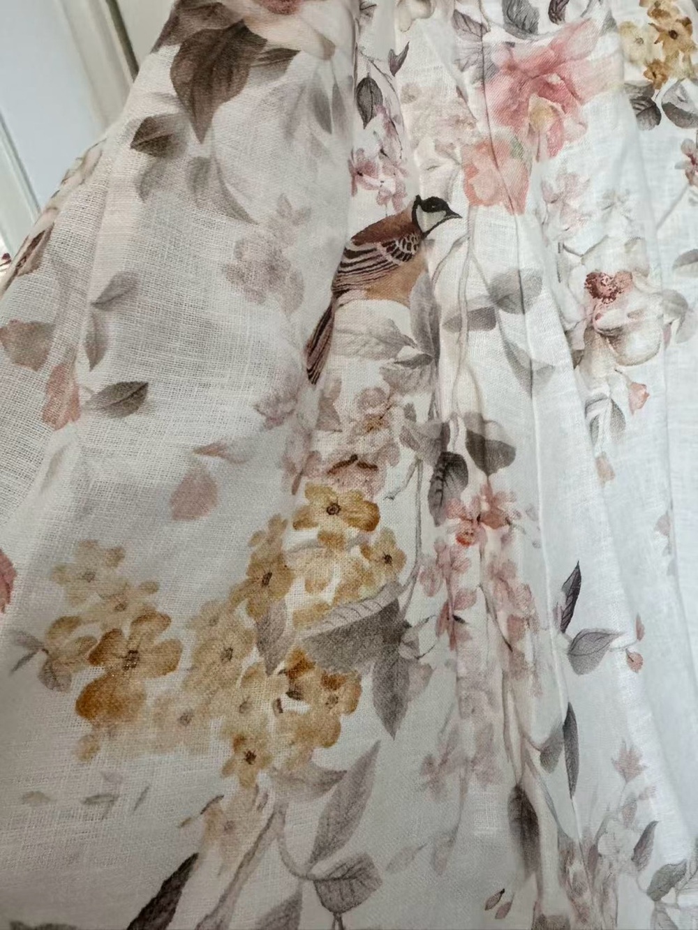 Zimmermann Cream Floral Maxi Dress with Pink & Orange Accents size 0 - Picture 9 of 16